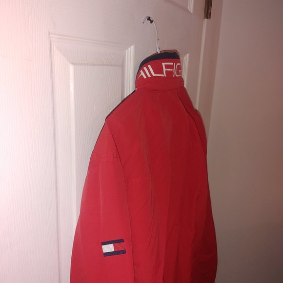 Men's Tommy Hilfiger - Red & Blue Large - Wind Breaker / Jacket - Picture 5 of 5